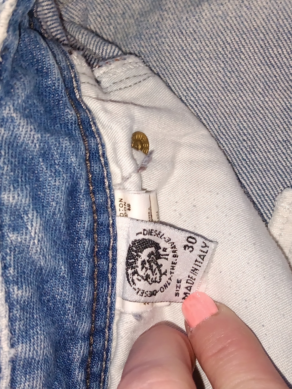 Diesel Blue Distressed Flare Jeans - Picture 3 of 4